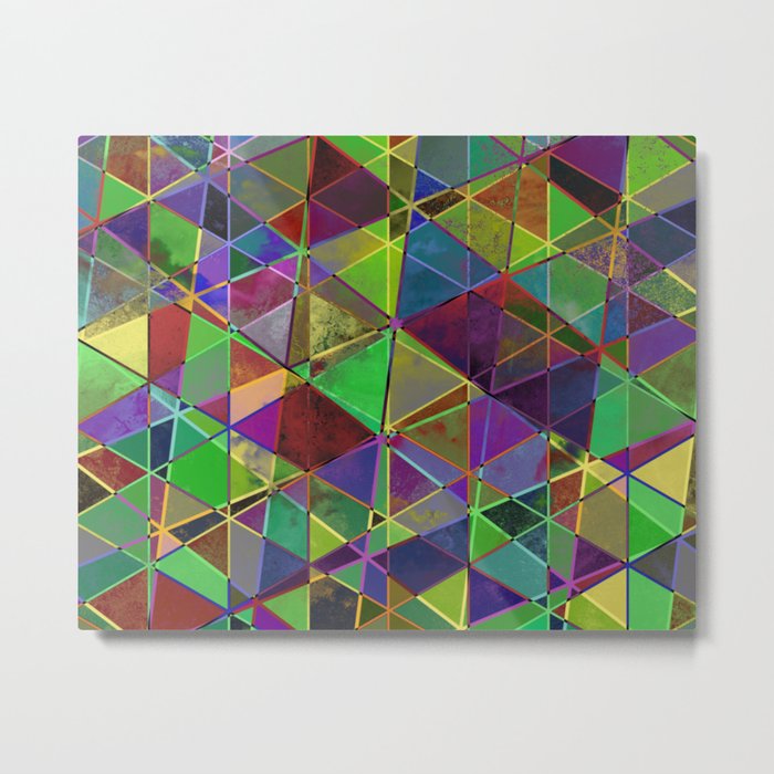 Tangled Triangles - Abstract, textured, geometric design Metal Print