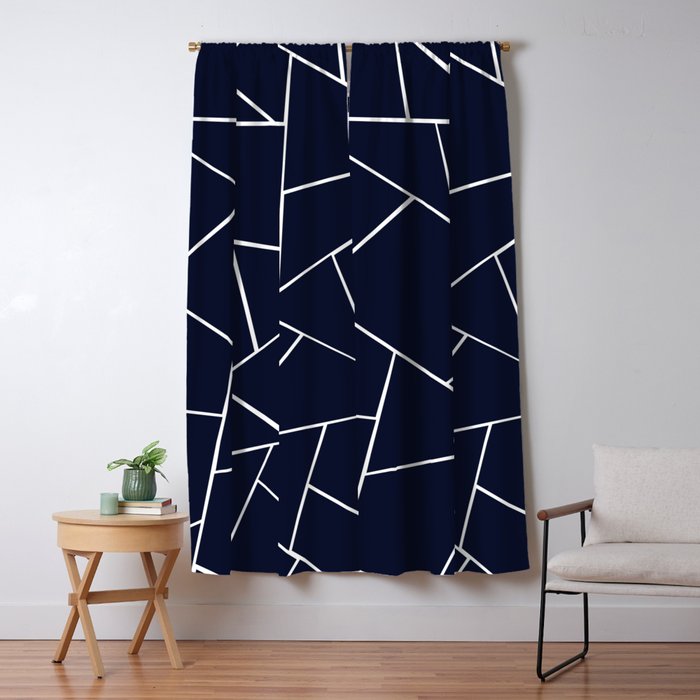 Navy Blue Geometric Glam #1 #geo #decor #art #society6 Blackout