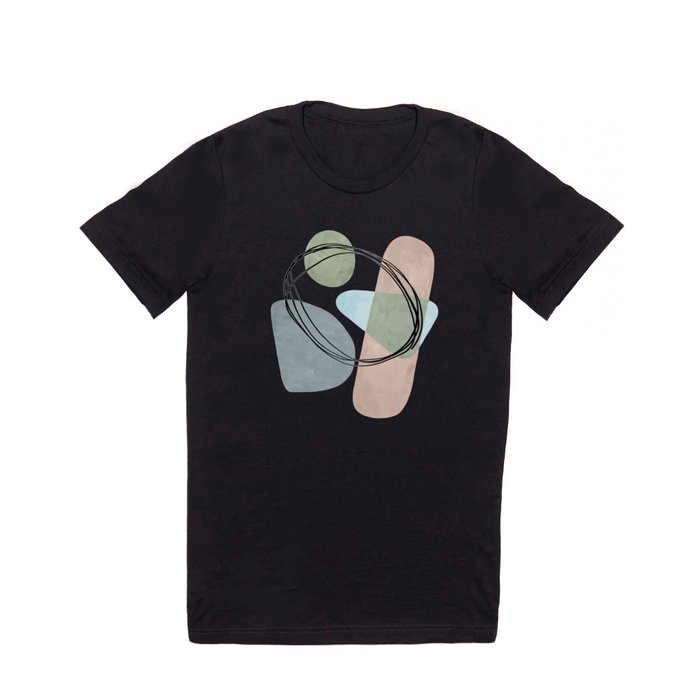 Abstract blob art with chalk texture T Shirt
