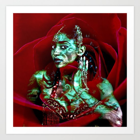 ORIENTAL ROSE Art Print