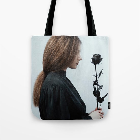Black rose Tote Bag