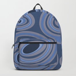 MUTED BLUE BALLS IN A DANCING PATTERN Backpack