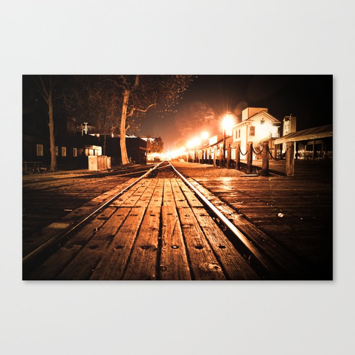 Looking Down The Rails Canvas Print