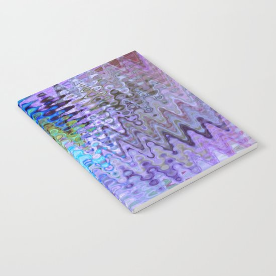 Charming Distractions, Abstract Art Waves Notebook
