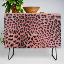 Pink leopard print Credenza