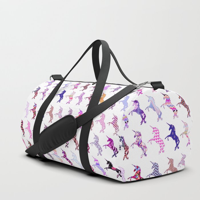 Whimsical pink mystical girly magical unicorn Duffle Bag