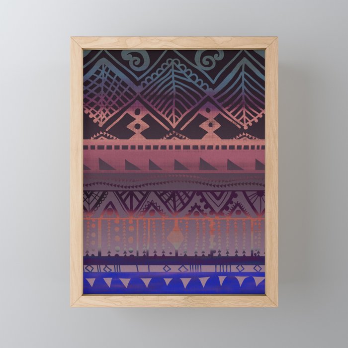 Tribal Ocean Framed Mini Art Print