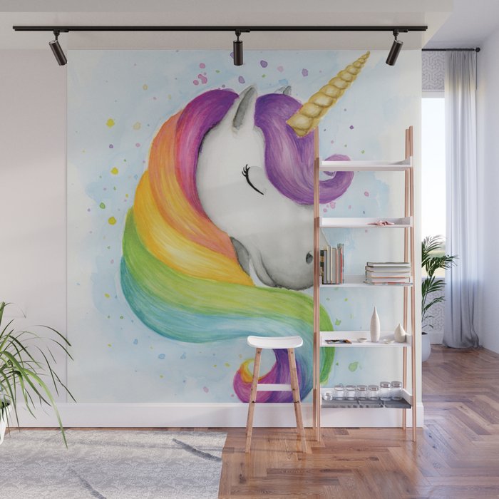 Rainbow Unicorn Wall Mural