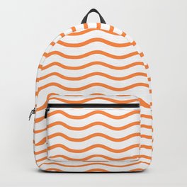 Orange Wave pattern  Backpack