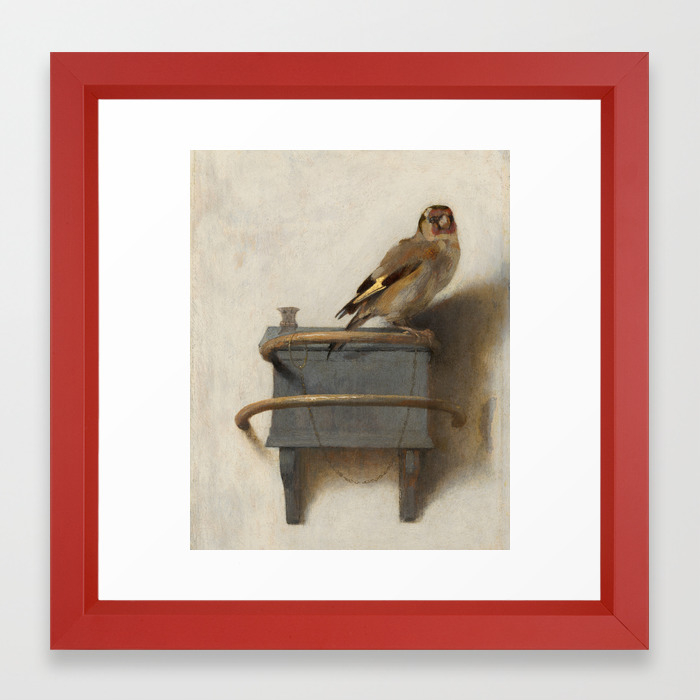 The Goldfinch Painting By Carel Fabritius 1654 Framed Art Print