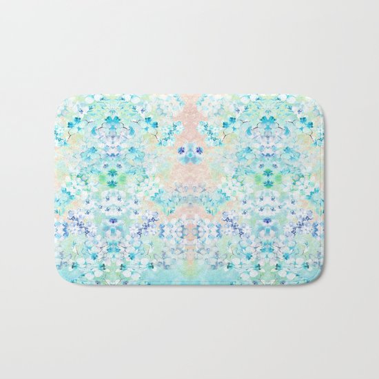 Pastel Flowers Bath Mat