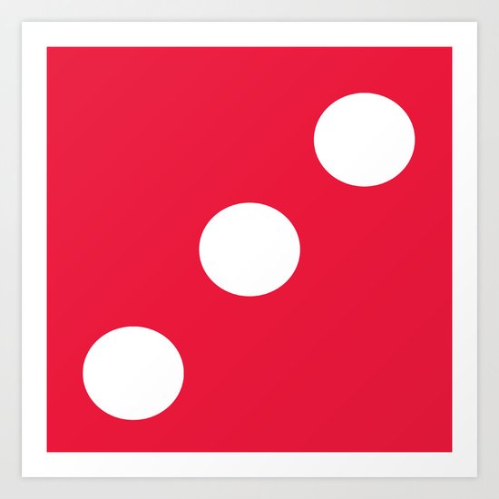 Red Dice 3 Art Print
