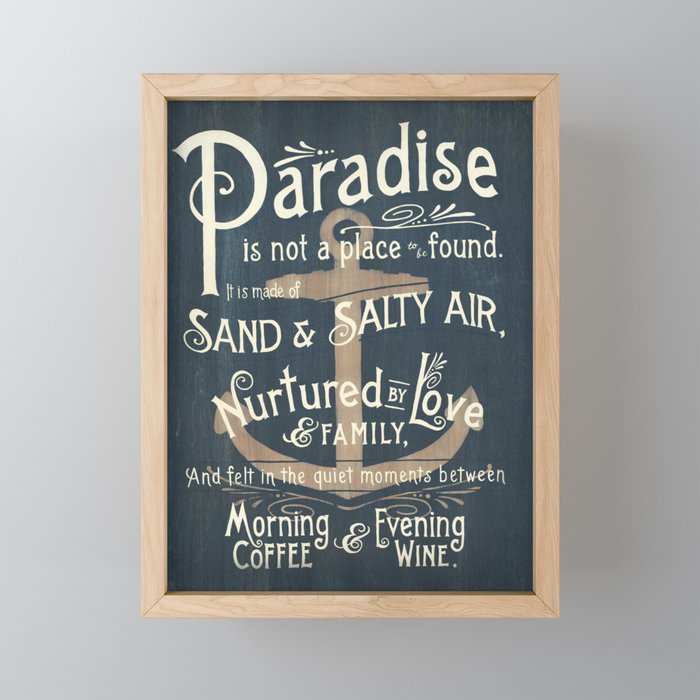 Paradise Framed Mini Art Print