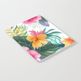 tropical watercolour flowers Notebook