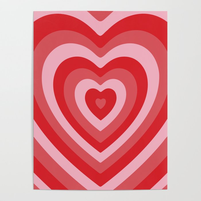 Hypnotic Hearts Poster | Graphic-design, Hypnotic-hearts, Hypnotic, Hearts, Heart, Trendy, Pattern, Ppg, Love-sick, Jsc