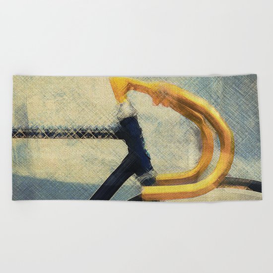 Gold Handlebar Beach Towel