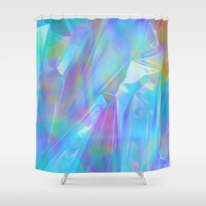 Aesthetic Y2K 2000s Retro Abstract Colorful Trippy Design Shower Curtain