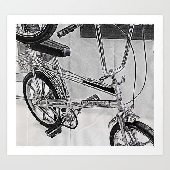 70s Iconic Bike Uk Art Print