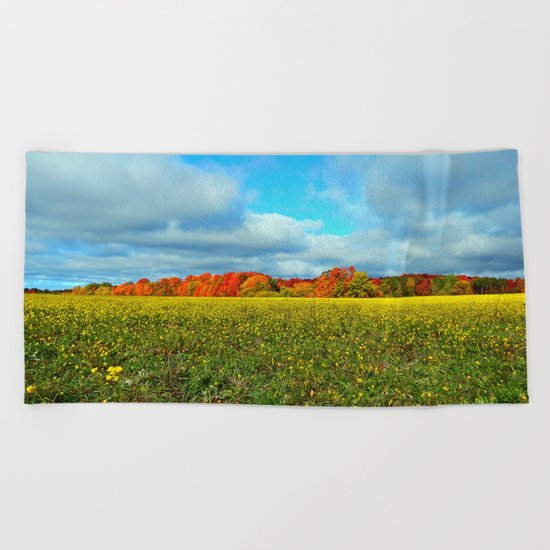 Autumn's Contrasts Beach Towel