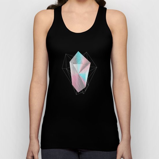 Iridescent Geometry Gem Unisex Tank Top