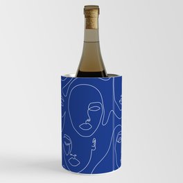 Faces In Blue Wine Chiller