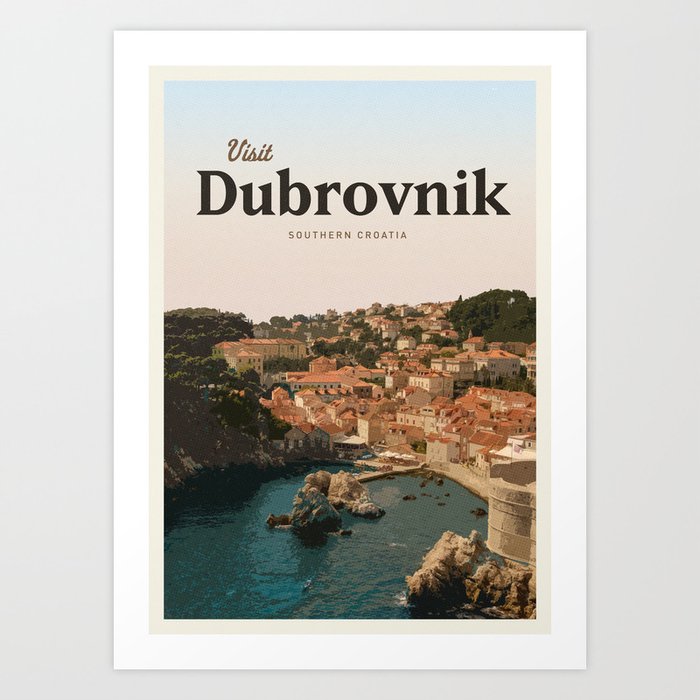 Visit Dubrovnik Art Print