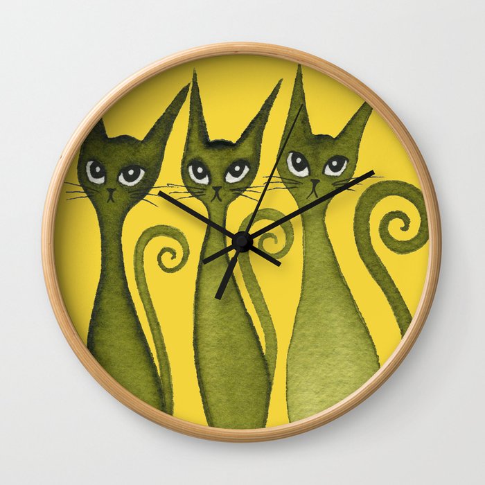 Merrimack Whimsical Cats Wall Clock