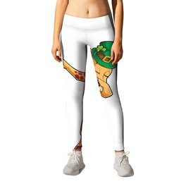 Dabbing Giraffe Leprechaun St Patricks Day T Shirt For Boys Girls Kids Men Women Leggings | Cartoon, Funny, Comic, Gamer, Retro, Humour, Vintage, Animal, Sport, Painting 