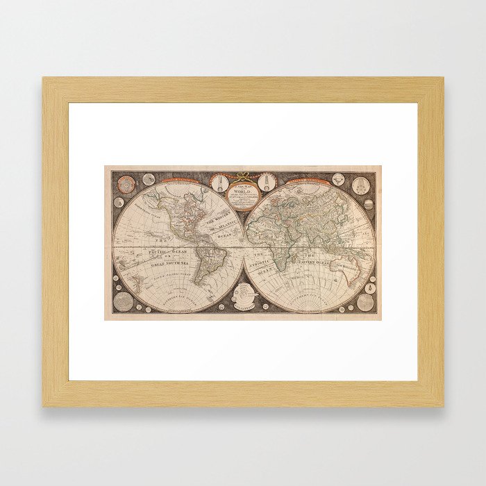World Map Framed Art Print