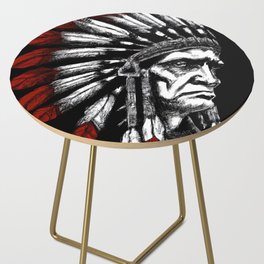 Native American Chief Side Table