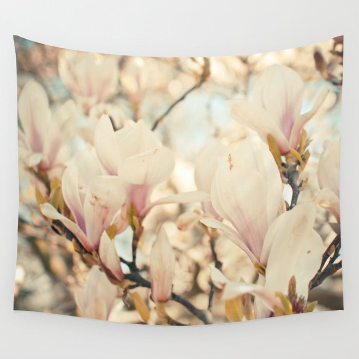Magnolia and Cream Wall Tapestry