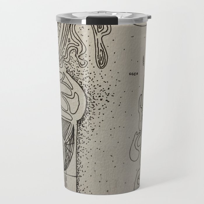 "Everything Is Temporary" Geometric Abstraction Travel Mug