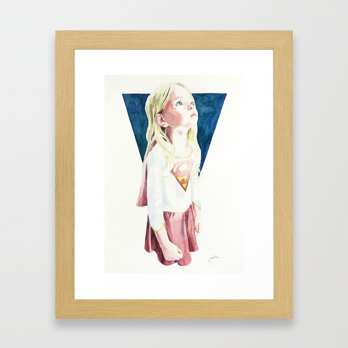 keep your chin up Framed Art Print