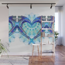 Bright Blue Heart Art - True Blue Wall Mural