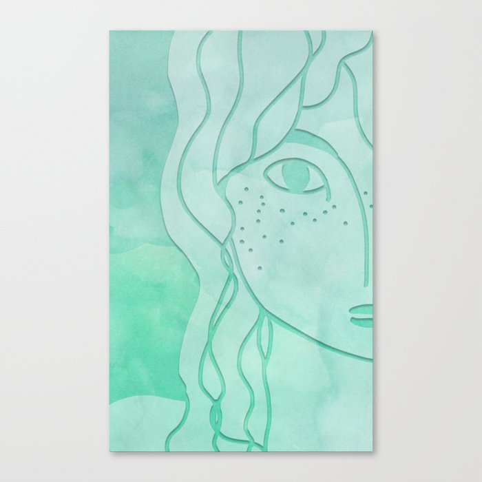 aqua girl Canvas Print