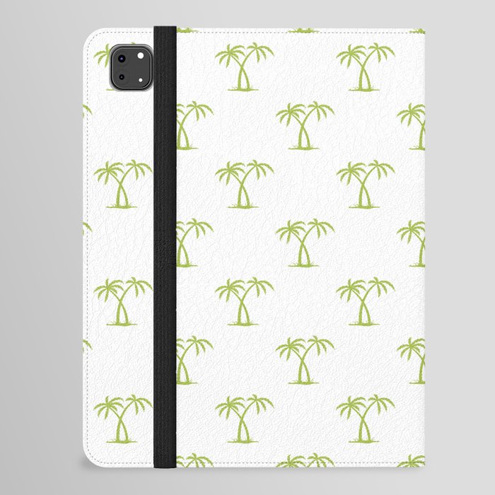 Light Green Palm Trees Pattern iPad Folio Case