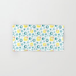 Watercolor hand drawn seamless pattern with a rubber duck Hand & Bath Towel