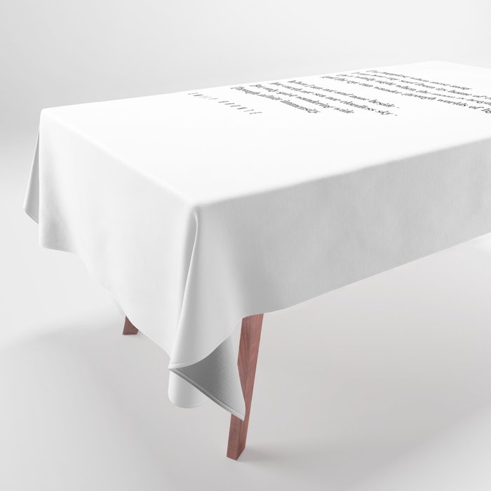 I'm happiest when most away - Emily Bronte Poem - Literature - Typography Print Tablecloth