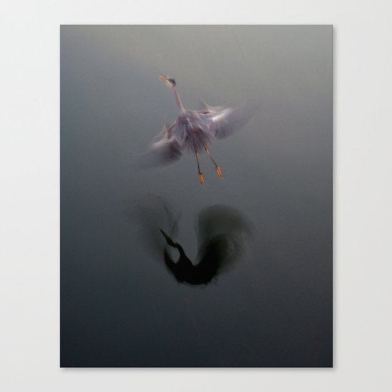 Blue Heron Abstract Canvas Print