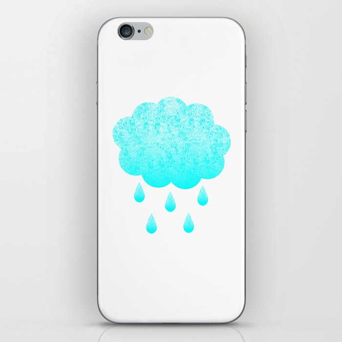 Cloud and randrops iPhone Skin