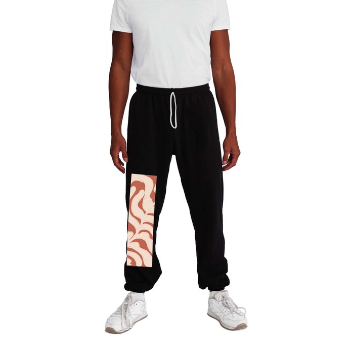 Pastel Terracota Leaves Matisse Abstract Sweatpants