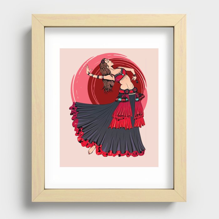 Red Salsa Women Recessed Framed Print