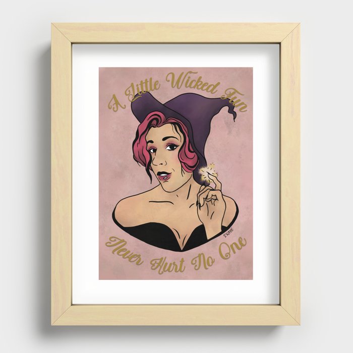 A Little Wicked Pin-Up Recessed Framed Print