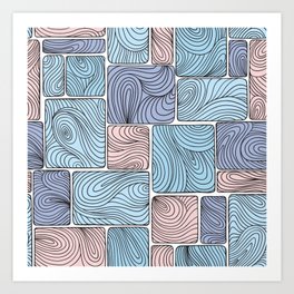 Vector Seamless Abstract Waves Art Print