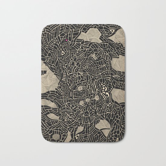 - pink dot burnt by the flow - Bath Mat