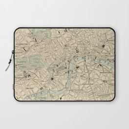 Vintage Map of London England (1901) Laptop Sleeve
