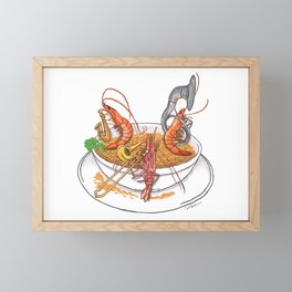 JAMbalaya - Nola Jazz Shrimps Framed Mini Art Print
