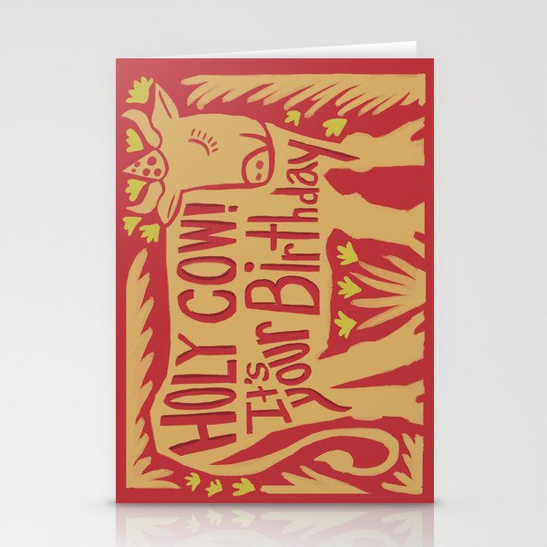 Holy Cow B-day Stationery Cards