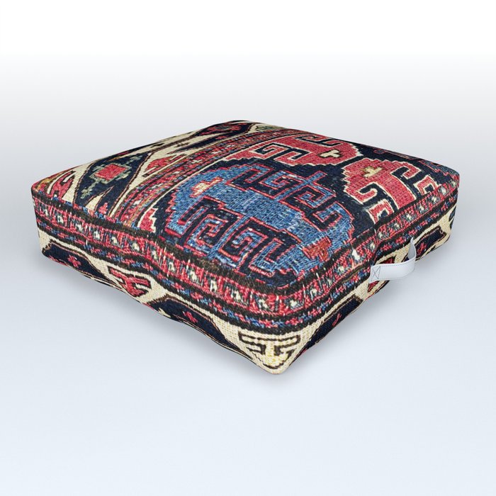 Shahsavan Mafrash Antique Azerbaijan Persian Tribal Bag Print Outdoor Floor Cushion