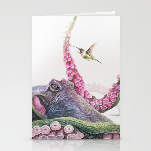 Foxglove Octopus Stationery Cards